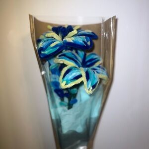 Blue and Yellow Artificial Flowers